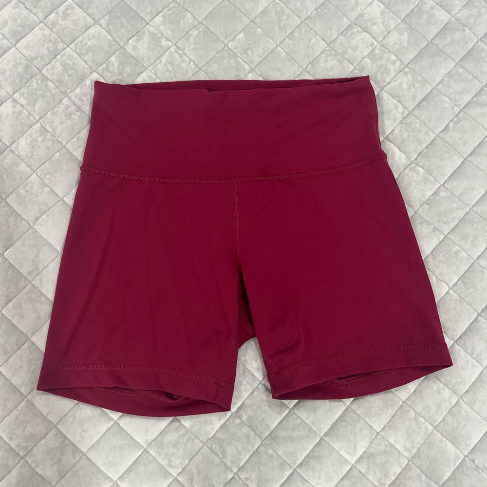 Lululemon Athletica Deep Red Bike Shorts